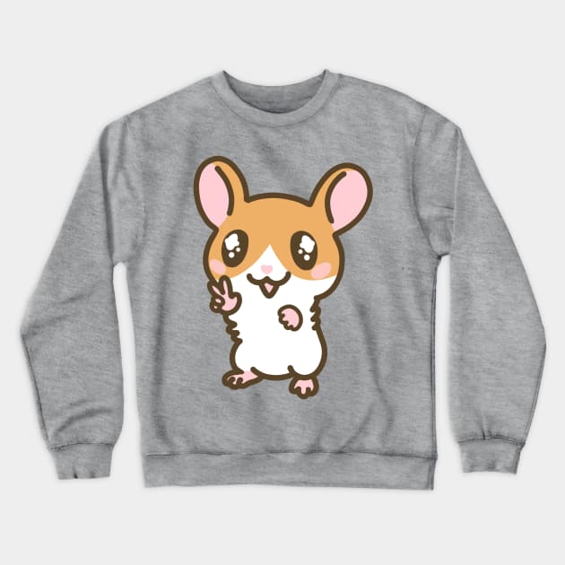 Peace Hamster Crewneck Sweatshirt by Ratfrens